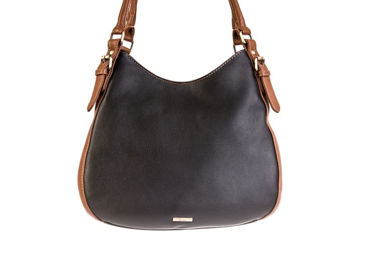 Nova Leather Shoulder Handbag Black 