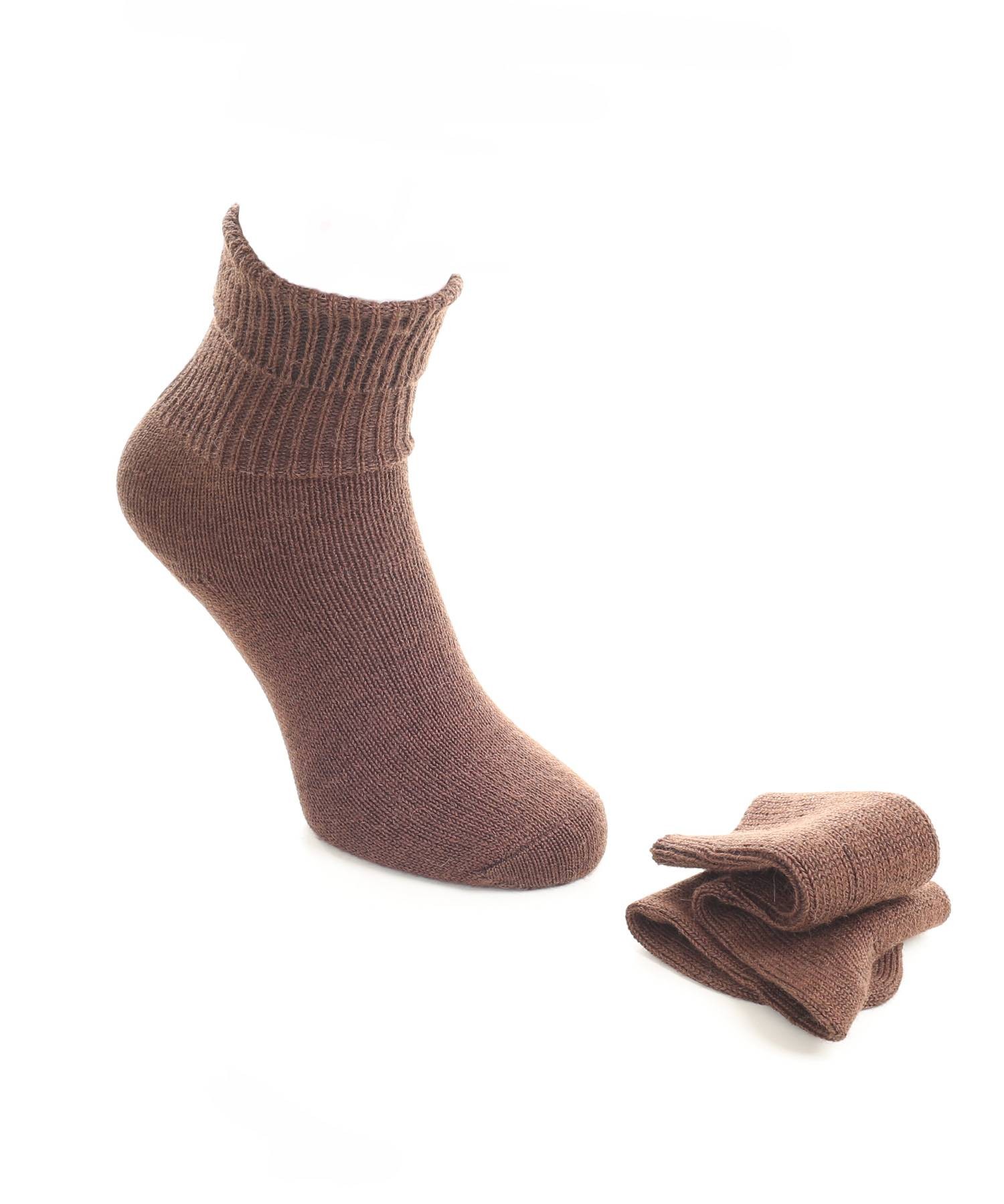 Alpaca & Wool Plain Socks Brown in Alpaca Clothing Co Range